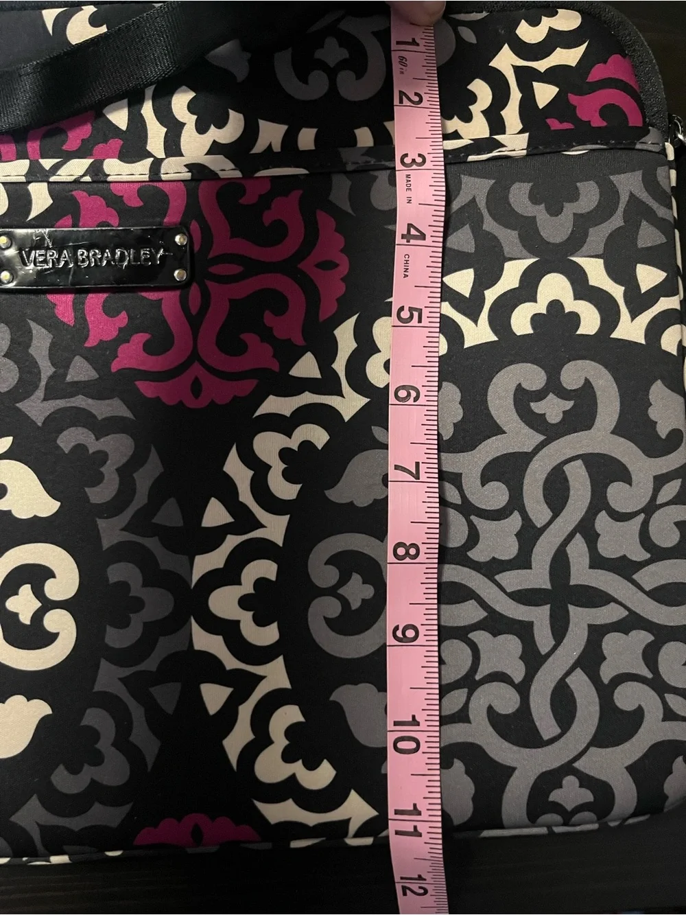 EUC Vera Bradley Canterberry Magenta Laptop Case 15x11 Retired